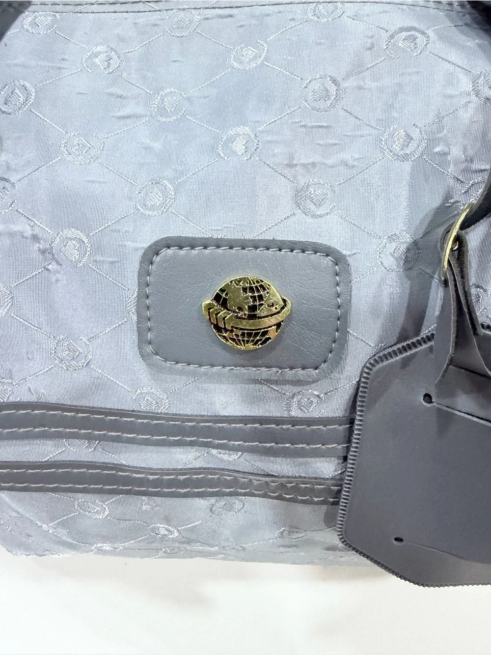 Gray Men's Duffel Bag with Shoulder Strap